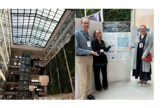 Links new facility and LP3 members with their poster. photos.